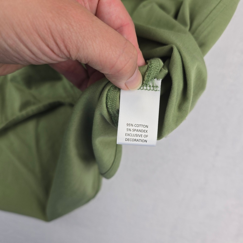 Cremieux XL Mens Shirt Button Down Casual Green Cotton‎ Blend Short Sleeve - Picture 7 of 8